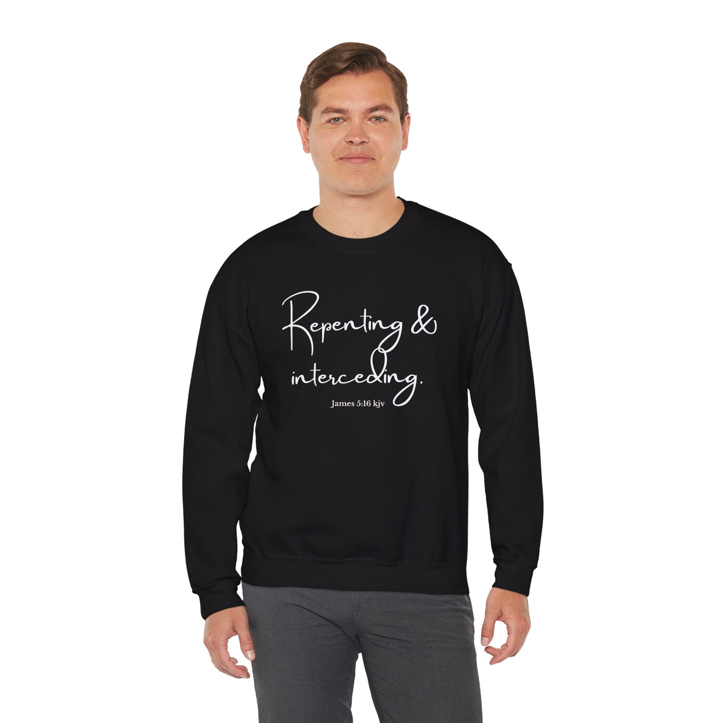 Repenting and Interceding Unisex Heavy Blend™ Crewneck Sweatshirt
