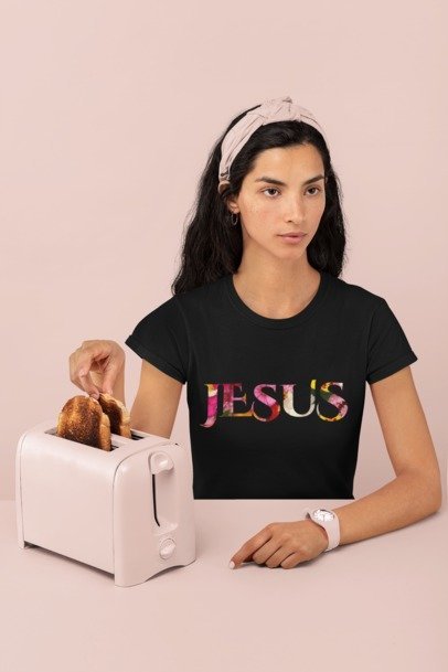 Jesus Floral T-Shirt