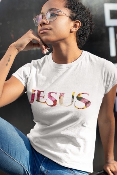 Jesus Floral T-Shirt